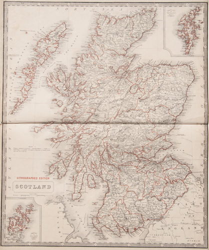 Scotland
Inset maps: Orkneyor Orcade Islands, Shetland or Zetland Islands 1849